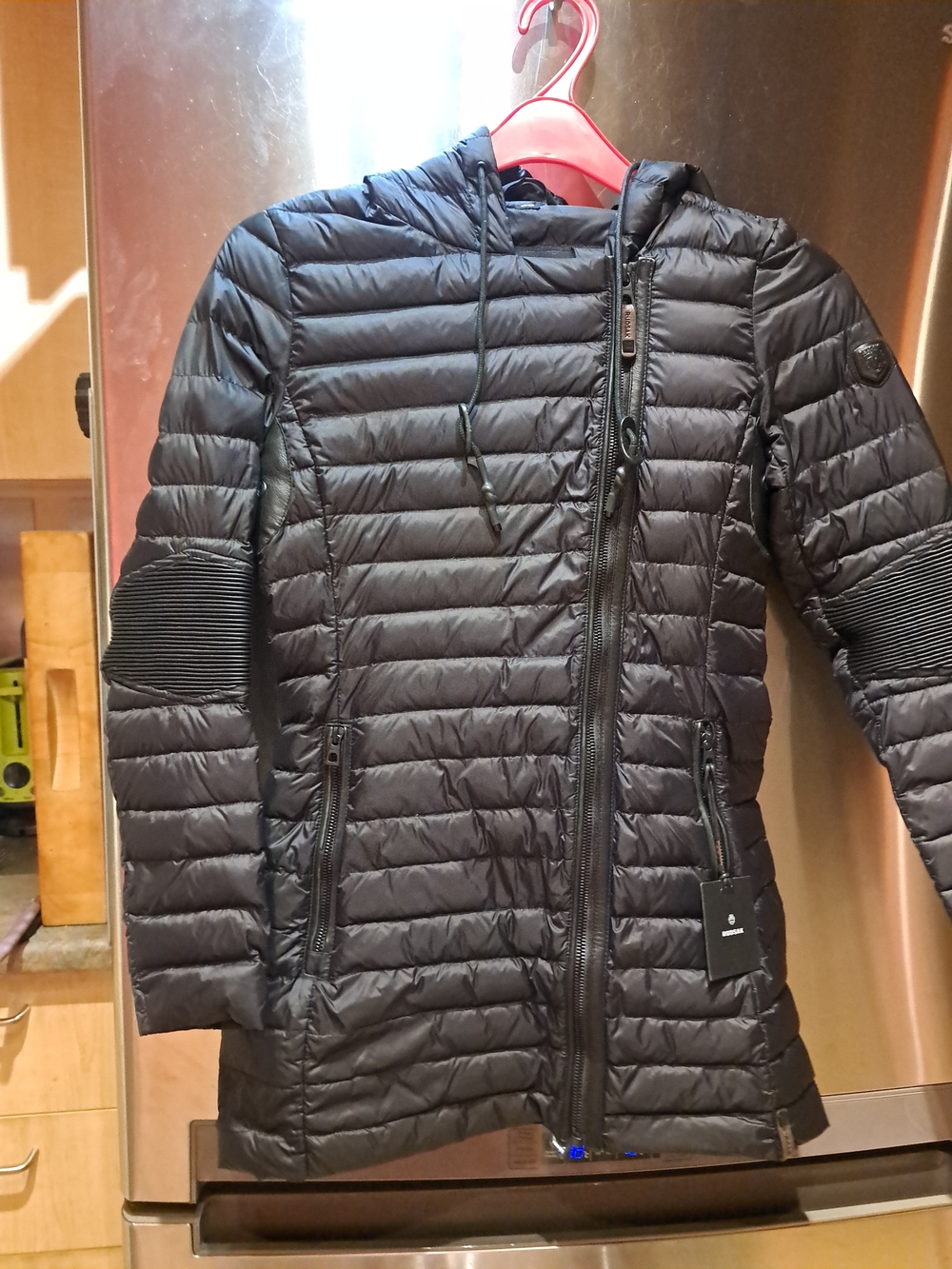 Women’s Black Quilted Hooded Puffer Jacket Rudsak